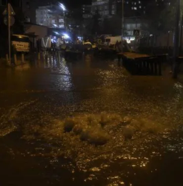 sarıyer su bastı