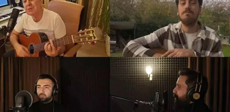 Depremde kaybettiği ailesi ve dayısı için sanatçılarla klip çekti..