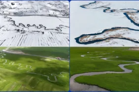 Her mevsim ayrı güzelKarsArdahan sınırındaki menderesler görenleri büyülüyor