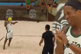 Survivor'da Ronaldinho fırtınası! Yarışmacılarla top oynadı...