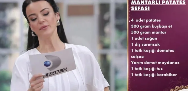 Gelinim Mutfakta programında yapılan mantarlı patates sefasının tarifi…