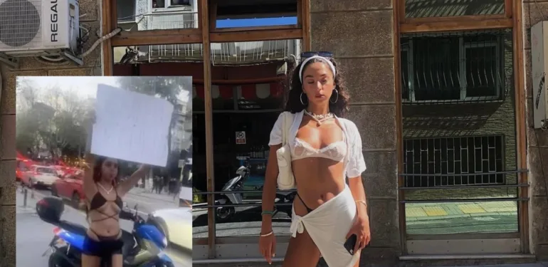 Yarı çıplak protestonun bedeli ağır oldu! Manken Melisa Aydınalp suçlamayı reddetti