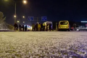 Erzurum'da feci kaza 30 araç birbirine girdi