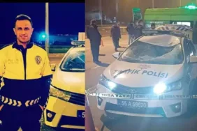 Kazaya karışan otomobil kaçarken polis memuruna çarptı 1 şehit, 1 yaralı