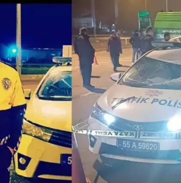 Kazaya karışan otomobil kaçarken polis memuruna çarptı 1 şehit, 1 yaralı