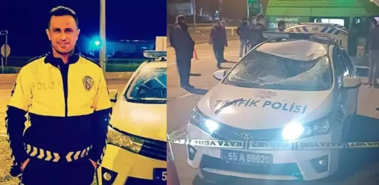 Kazaya karışan otomobil kaçarken polis memuruna çarptı 1 şehit, 1 yaralı