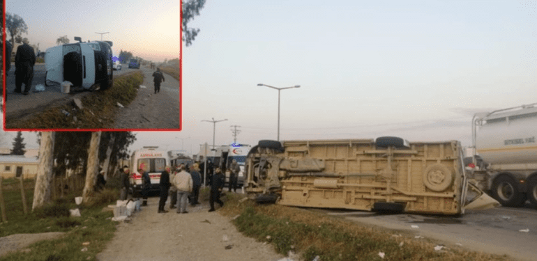 Korkutan kaza! Mersin'de tarım işçilerini taşıyan minibüs ile kamyonet çarpıştı