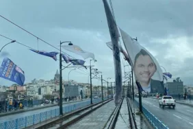 Murat Kurum'un afişi krize yol açtı İstanbul'da T1 tramvay hattı seferleri aksadı