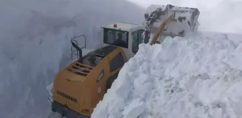Muş'ta 4 metreyi aşan karla zorlu mücadele