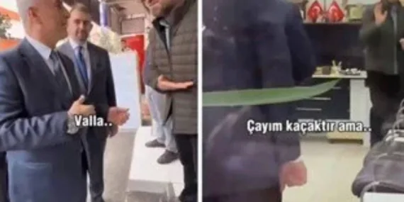 Ticaret Bakanı’na kaçak çay ikram eden esnaf herkesi güldürdü