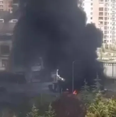 Ankara'da inşaat halindeki binada yangın