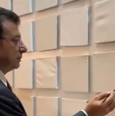 Ekrem İmamoğlu Contemporary İstanbul fuarında resim yaptı