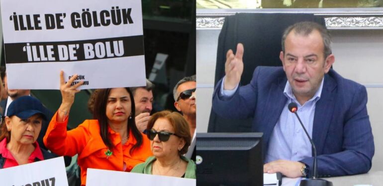 Eşi belediyeye karşı protesto eylemine katılan Tanju Özcan Ben de seni protesto ediyorum, bu akşam eve geç geleceğim!