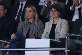 Eşleri ile voleybol maçında buluştular... İmamoğlu ve Dedetaş'a yoğun ilgi