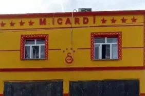 Galatasaray fanı evini sarı-kırmızıya boyayıp İcardi'nin ismini yazdı