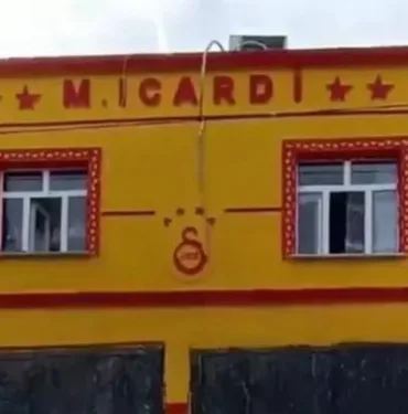 Galatasaray fanı evini sarı-kırmızıya boyayıp İcardi'nin ismini yazdı