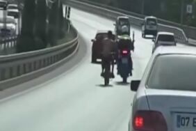 Kasksız motosiklet sürücüsü, polisten kaçarken kaza geçirdi!