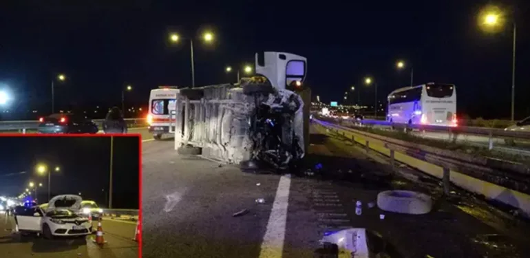 Kuzey Marmara Otoyolu'nda feci kaza Baba-kız hayatını kaybetti