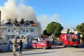 Muğla'da apart otelin çatı katında korkutan yangın!