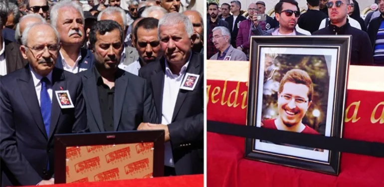 Ofisinde ölü bulunan CHP İl Başkanının oğlu toprağa verildi
