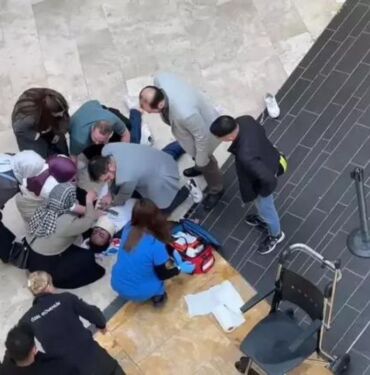 AVM'nin yemek bölümünden düşen bir kişi ağır yaralandı