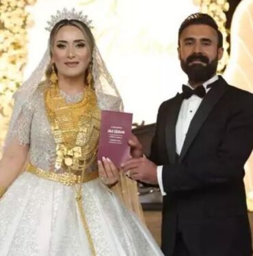 Aşiret düğününde geline 6 kilo altın takıldı, paralar havada uçuştu