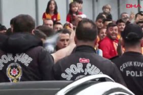 Derbi öncesi Florya'da olay Taraftara şişe atıldı