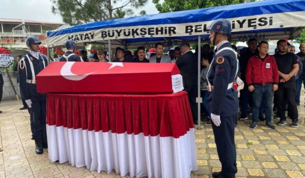 Şehit astsubay başçavuş Mustafa Yaşar, Hatay'da toprağa verildi