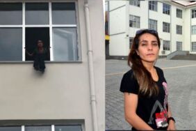 Taşınması kararı alınan okulda, pencereye çıkıp atlamaya kalkıştı