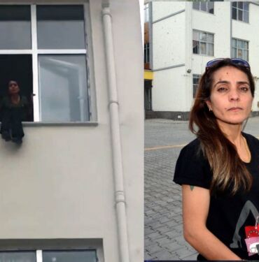 Taşınması kararı alınan okulda, pencereye çıkıp atlamaya kalkıştı