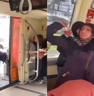 Tramvayda tartıştığı kişilere hakaret edip, saldıran kadın gözaltına alındı