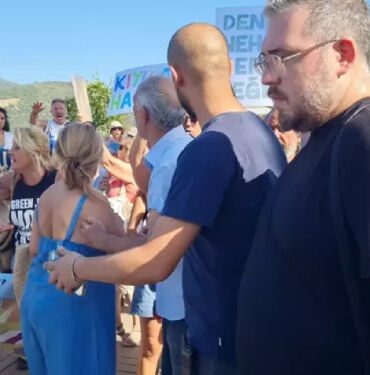 Bodrum'da kıyı eylemi