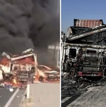 İzmir'de feci kaza Araçlar alev alev yandı