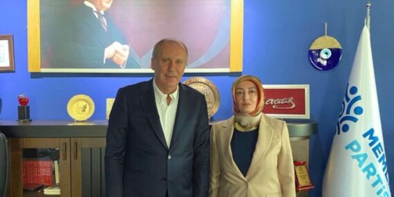 Memleket Partisi Genel Başkanı İnce, Sinan Ateş’in eşi Ayşe Ateş’le görüştü