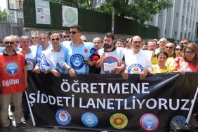 Ümraniye'de öğretmenlerin darbedilmesi eğitim sendikalarınca protesto edildi