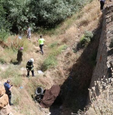 Yozgat'ta ATV sürücüsü istinat duvarından düştü