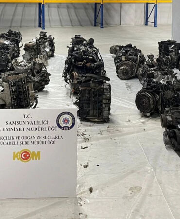3 milyon lira değerinde 32 lüks otomobil motoru ele geçirildi!