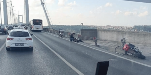 15 Temmuz Şehitler Köprüsü’nde kaza alarmı: Bir kişi yaralandı