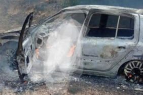 Bilecik'te yanan otomobilde erkek cesedi bulundu