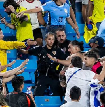 Copa America 2024 yarı final maçında ortalık karıştı yumruklar havada uçuştu!