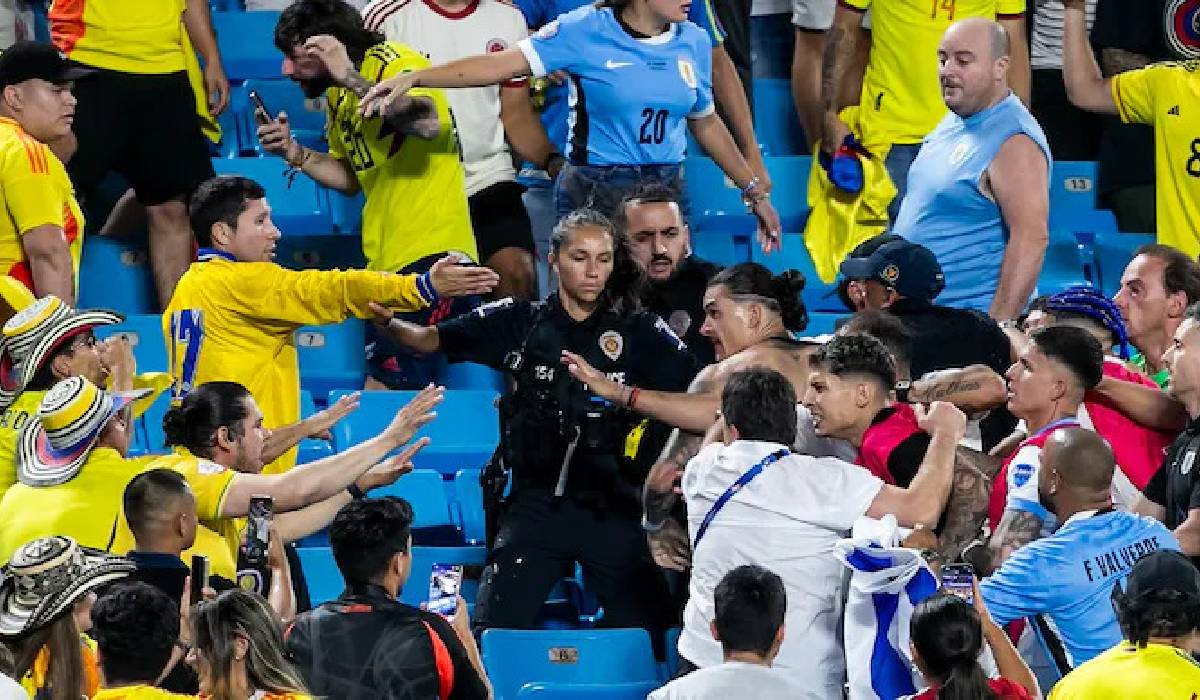 Copa America 2024 yarı final maçında ortalık karıştı yumruklar havada uçuştu!