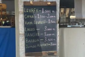 Datça'da bir restorandaki menü fiyatları sosyal medyada gündem oldu!