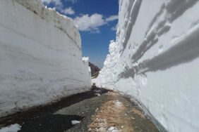 Hakkari'de yollar karla kaplandı!