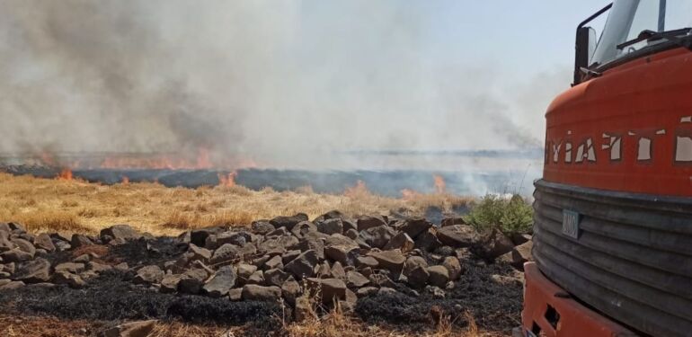 Şırnak’ta anız yangını: 7 saatte söndürüldü