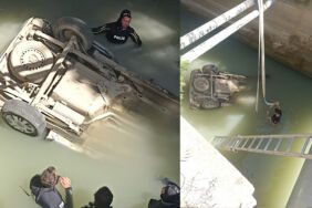 Van'da otomobil su kanalına uçtu Baba ve oğlu öldü
