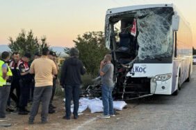 yolcu otobüsü devrildi