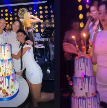 zehra güneşin üç katlı pastası gündem oldu