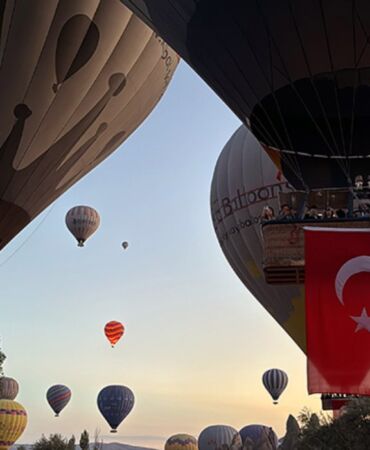 30 Ağustos Zafer Bayramı Kapadokya'da balonlar Türk bayraklarıyla uçtu2