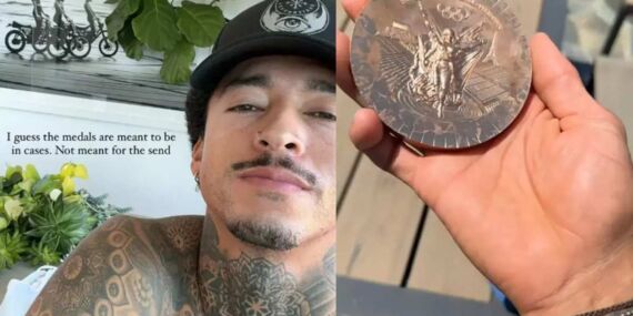 ABD’li Olimpiyat kaykaycısı Nyjah Huston kazandığı bronz madalyanın son halini gösterdi! “Kaliteyi arttırmak lazım”