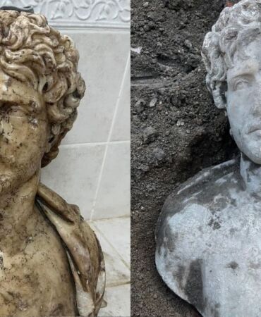 Düzce'de antik kentte 1800 yıllık büst bulundu